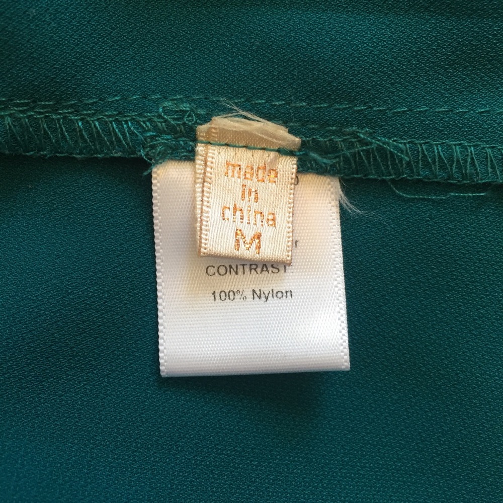 {Pants Store} Silky Blue Top with Peek Lace Back - Picture 5 of 7